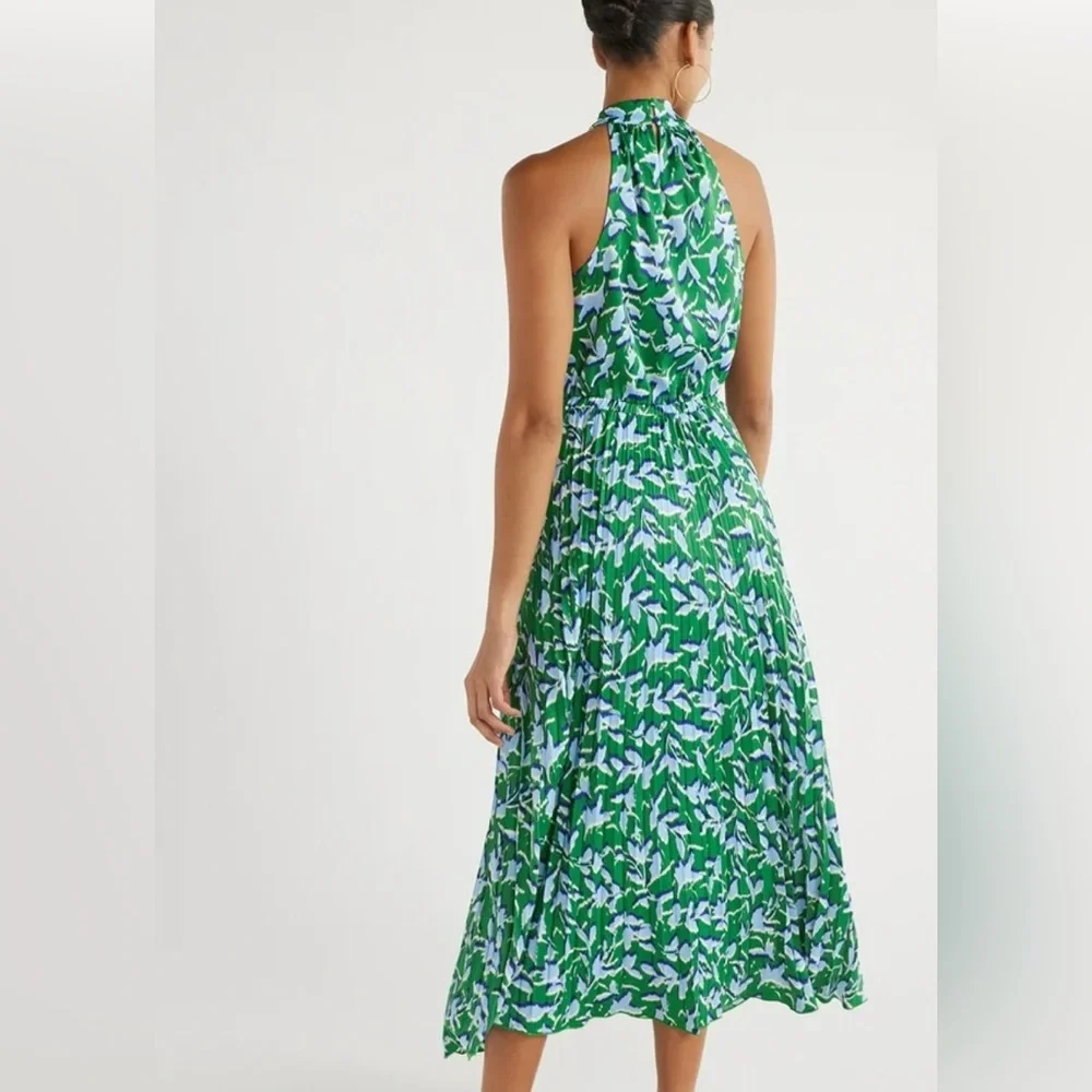 SCOOP- Floral Green and Blue Maxi Dress- Size 12-14 Nwt - Picture 7 of 8